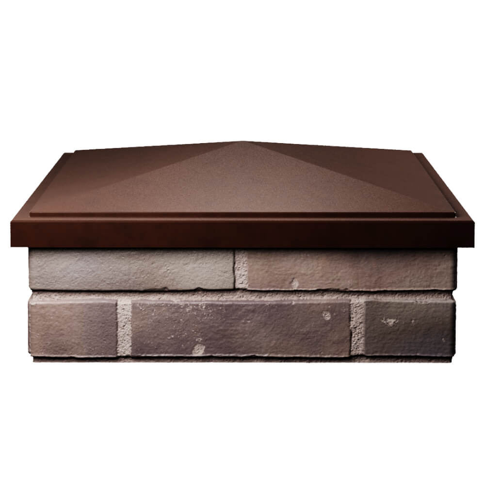 Колпак Zking БонаМоно Коричневый на столб 2х2 кирпича (515х515, 530х530мм) Первоуральск фото