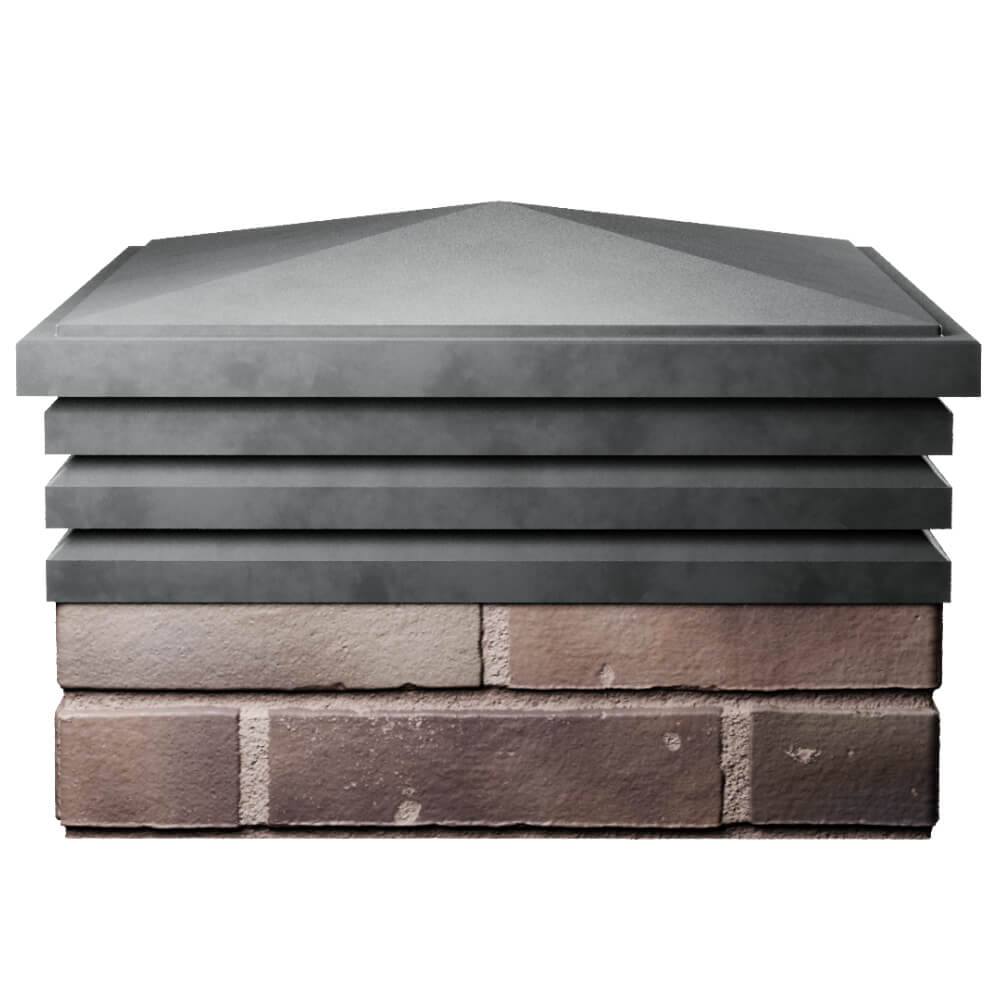 Колпак Zking Бона ХайТек Серый на столб 2х2 кирпича (513х513мм) Первоуральск фото