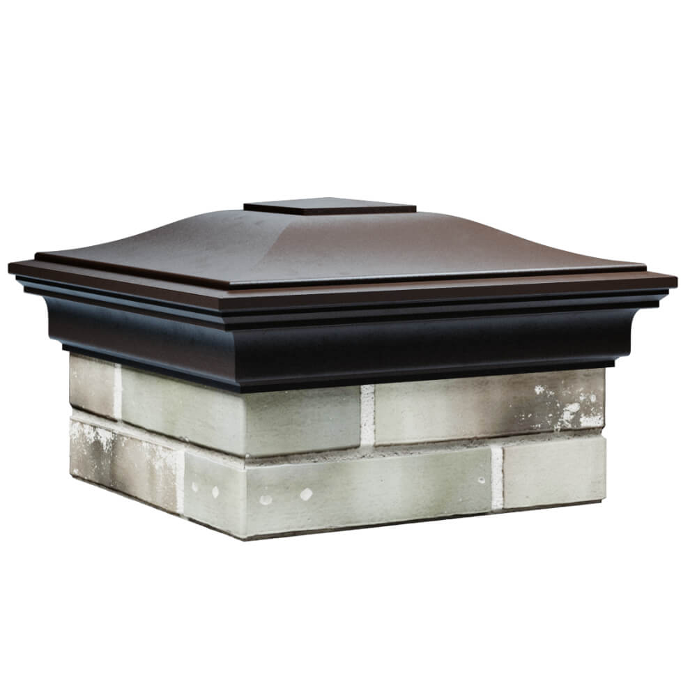 Колпак Zking Монблан Коричневый на столб 1.5х1.5 кирпича (385х385мм) в Первоуральске фото