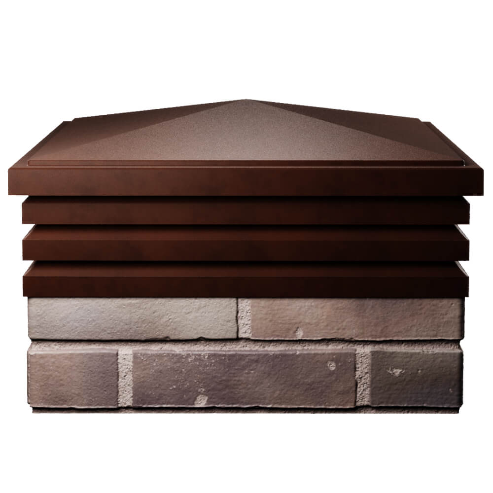 Колпак Zking Бона ХайТек Коричневый на столб 2х2 кирпича (513х513мм) Первоуральск фото