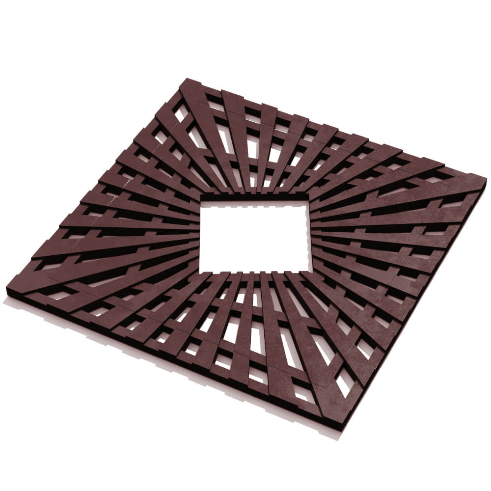 Приствольная решетка для дерева ZKING ATMOSPHERE 1.2х1.2м Коричневая в Первоуральске фото