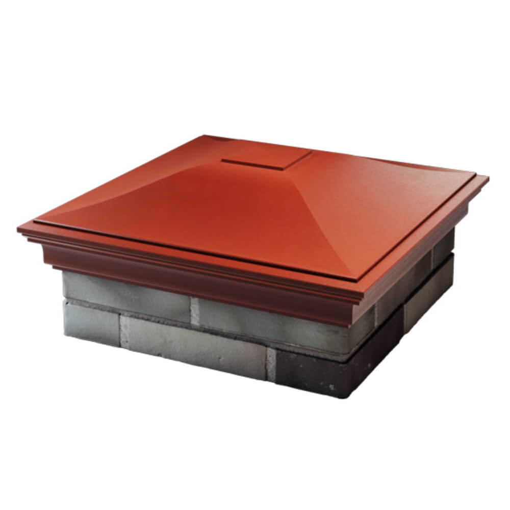 Колпак Zking Монблан Красный на столб 2х2 кирпича (515х515мм) в Первоуральске фото