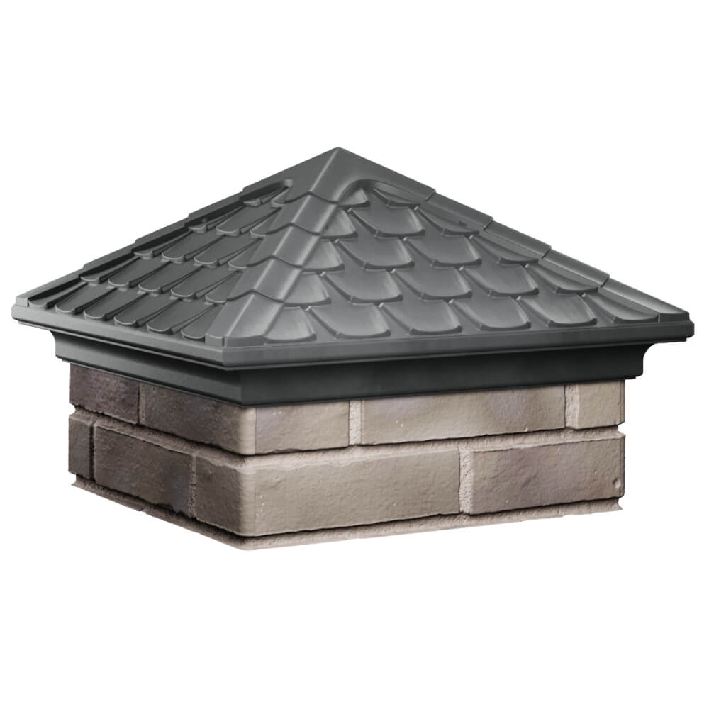 Колпак Zking Эльбрус Серый на столб 1.5х1.5 кирпича (385х385мм) в Первоуральске фото