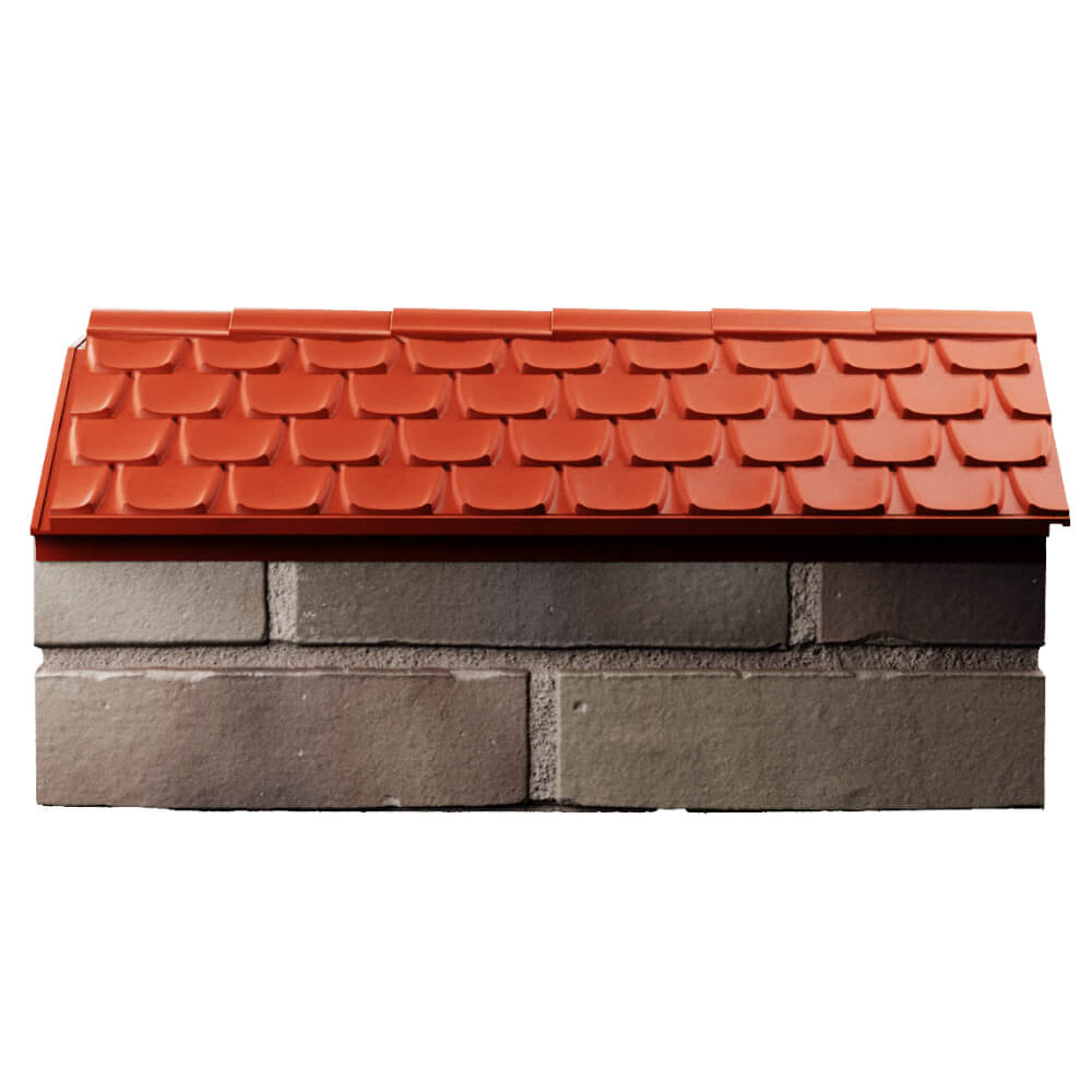 Парапет Zking Эльбрус Красный с посадкой на 1 кирпич (255мм) в Первоуральске фото