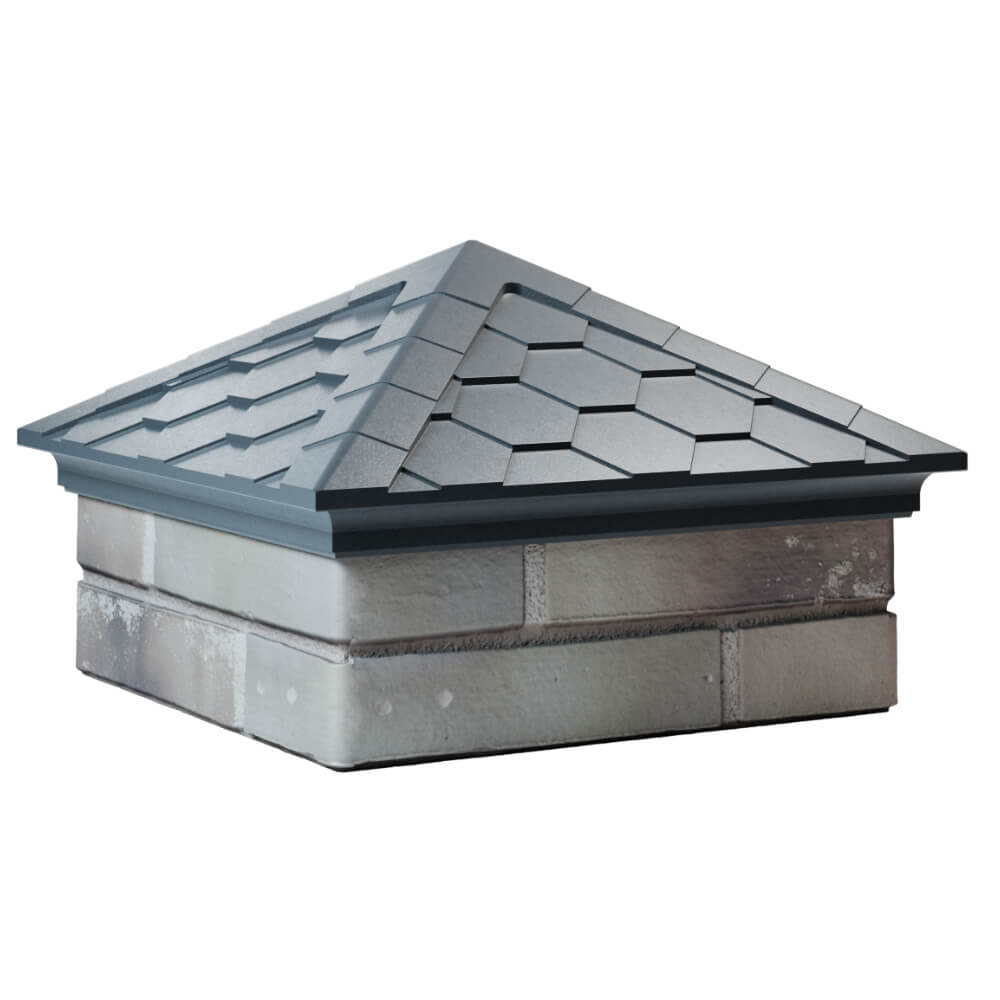 Колпак Zking Эверест Серый на столб 1.5х1.5 кирпича (390х390мм) в Первоуральске фото