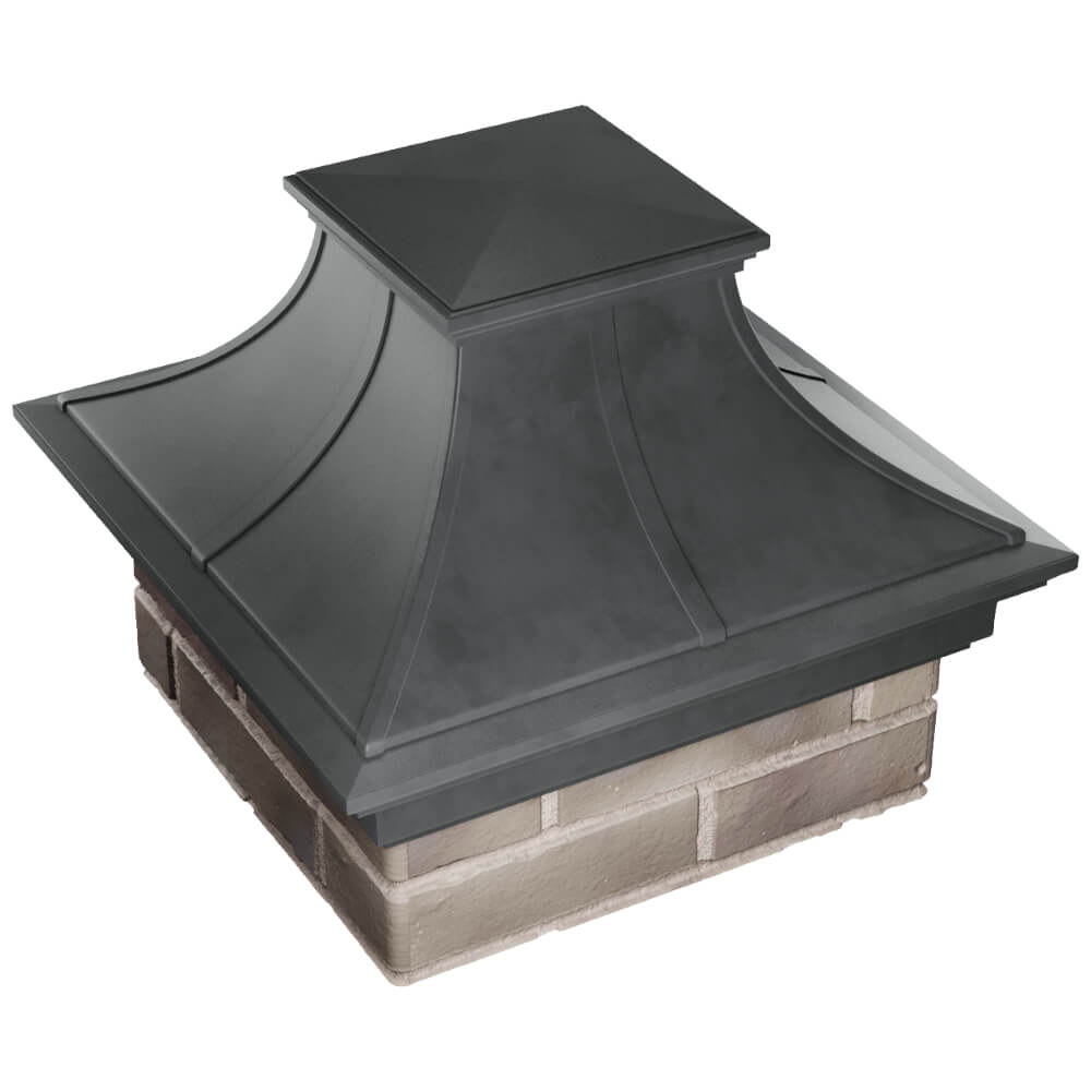 Колпак Zking Монблан Премиум Серый на столб 1.5х1.5 кирпича (385х385мм) в Первоуральске фото