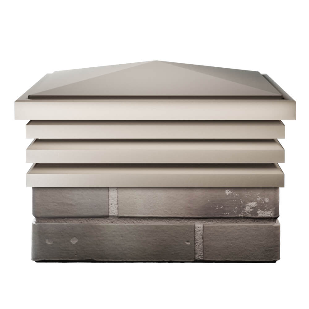 Колпак Zking Бона ХайТек Бежевый на столб 1.5х1.5 кирпича (385х385мм) Первоуральск фото