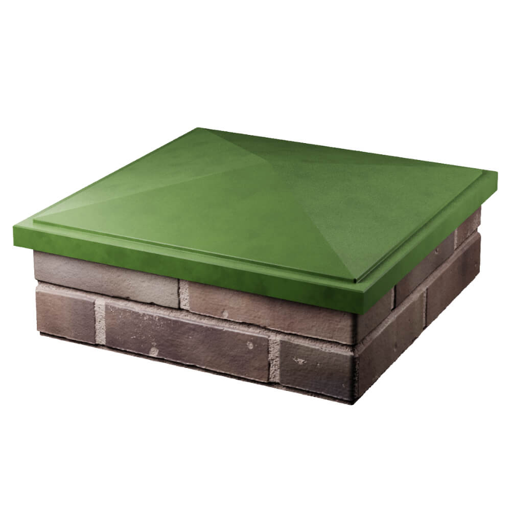 Колпак Zking БонаМоно Зеленый на столб 2х2 кирпича (515х515, 530х530мм) в Первоуральске фото