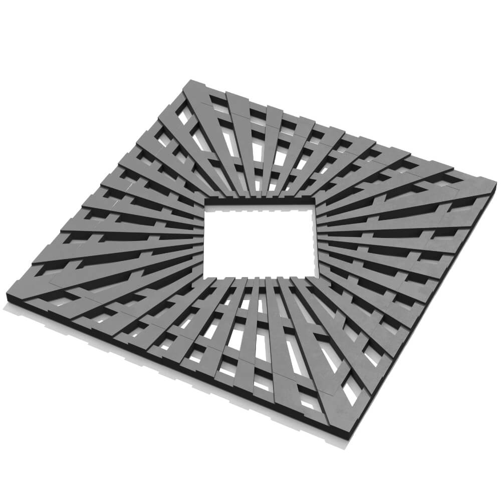 Приствольная решетка для дерева ZKING ATMOSPHERE 1.2х1.2м Серая в Первоуральске фото