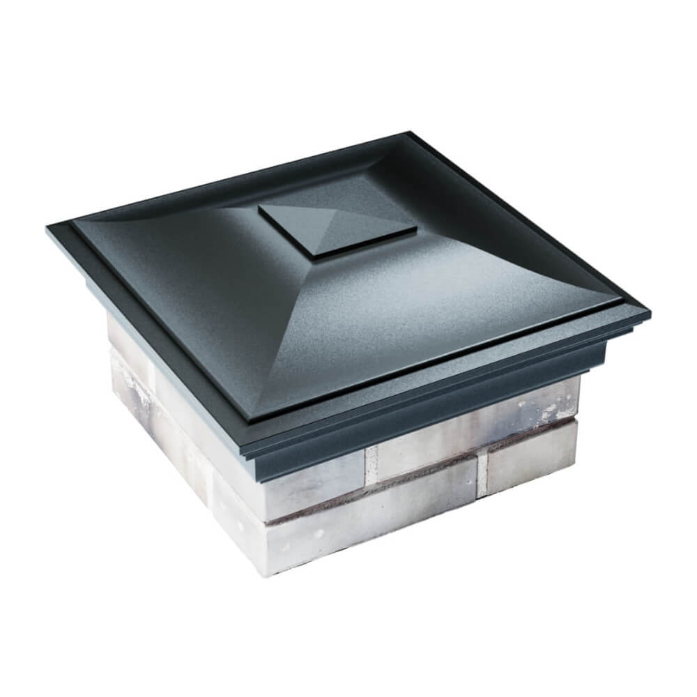 Колпак Zking Монблан Черный на столб 1.5х1.5 еврокирпича 0.7НФ (355х355мм) в Первоуральске фото