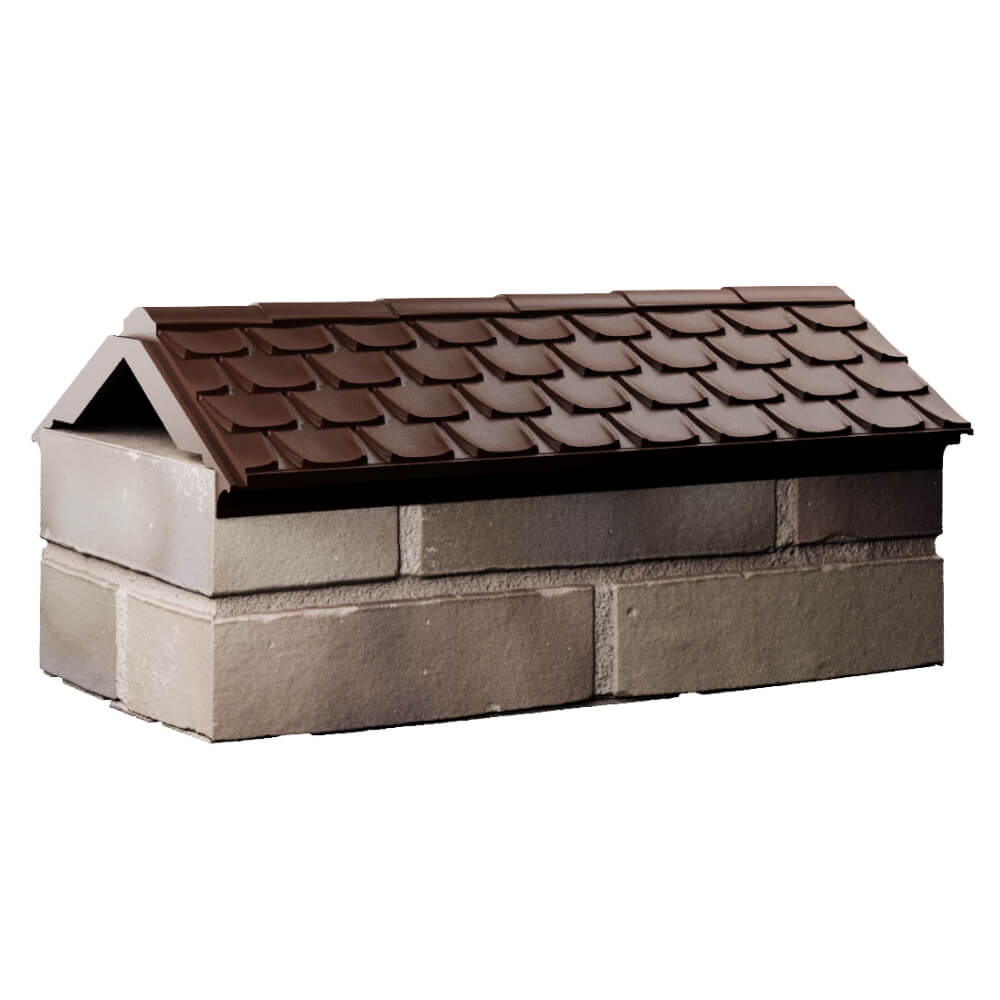Парапет Zking Эльбрус Коричневый с посадкой на 1 кирпич (255мм) Первоуральск фото