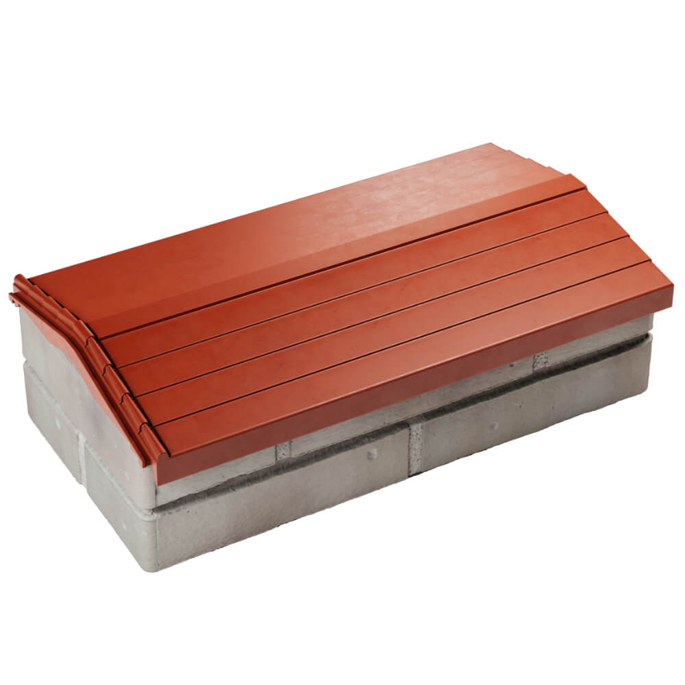 Парапет Zking Бона ХайТек Красный с посадкой на 1 кирпич (200/225/255мм) в Первоуральске фото