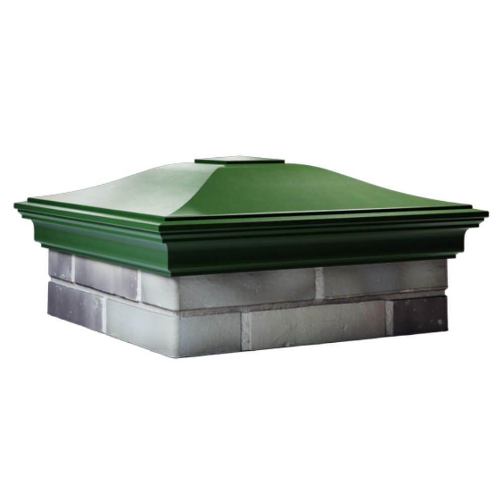 Колпак Zking Монблан Зеленый на столб 2х2 кирпича (515х515мм) в Первоуральске фото