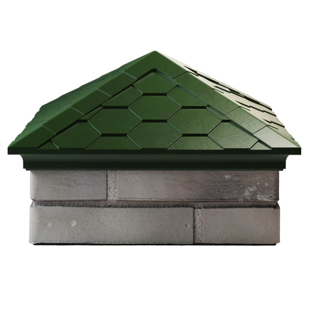 Колпак Zking Эверест Зеленый на столб 1.5х1.5 кирпича (390х390мм) Первоуральск фото